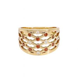 LATTICE prstan iz zlata z diamanti